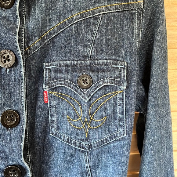 Levi’s Bomber Style Denim Jacket XS - Picture 2 of 5